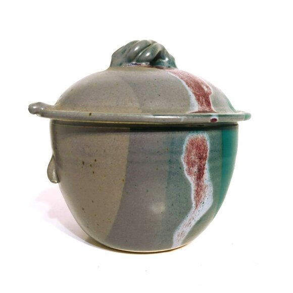Vintage Handcrafted Lidded Pot Studio Pottery Stoneware by Bill Tyner - Picture 3 of 7
